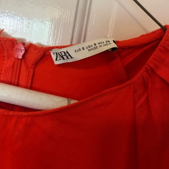 [Zara] Puff Sleeve Voluminous Tired Asymmetrical Maxi Dress - Picture 5 of 8